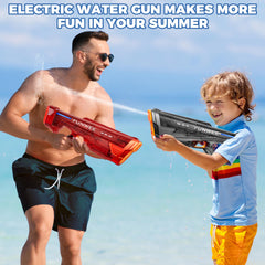 Funwee water gun includes battery, charger, screwdriver and manual for ready-to-play.