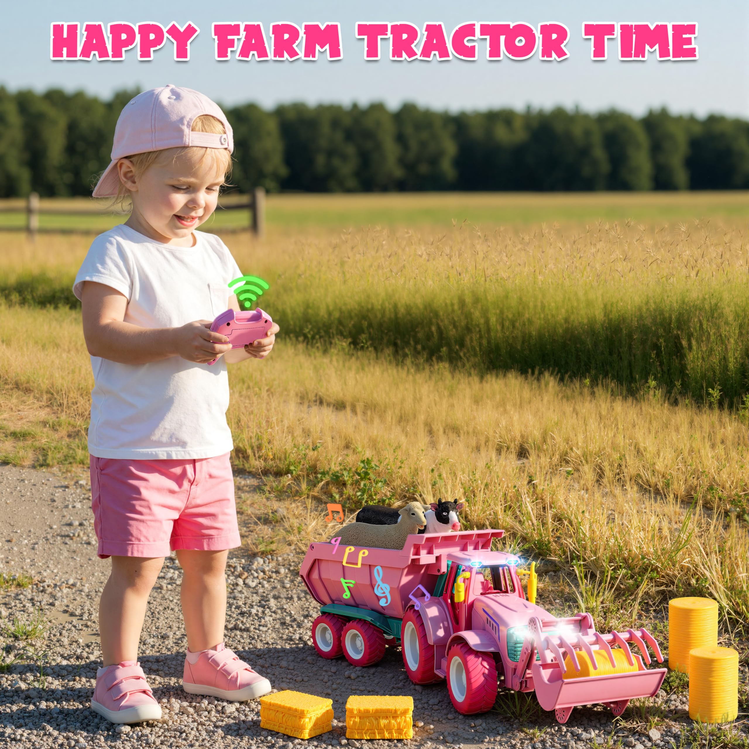 Funwee tractor lights and sounds boost farm realism during role-play.