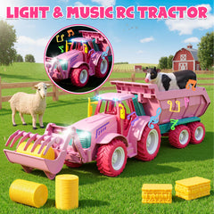 Funwee RC Farm Tractor remote 2.4GHz for smooth, interference-free control.