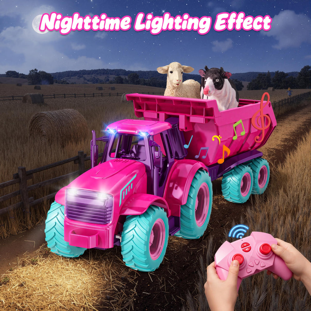 Funwee RC tractor toy set remote control with 2.4GHz connectivity for precise steering
