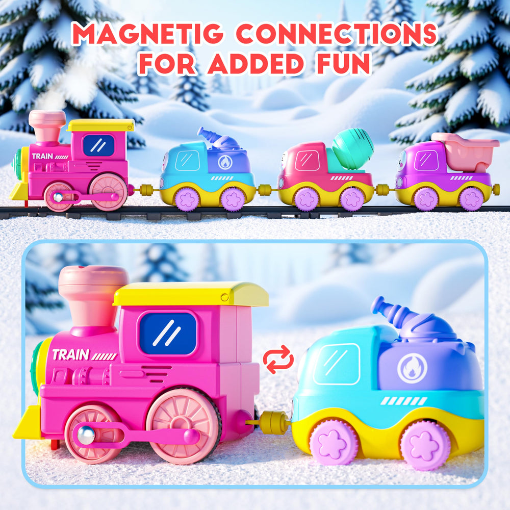 Funwee Steam Track water bottle accessory adds realistic play detail.