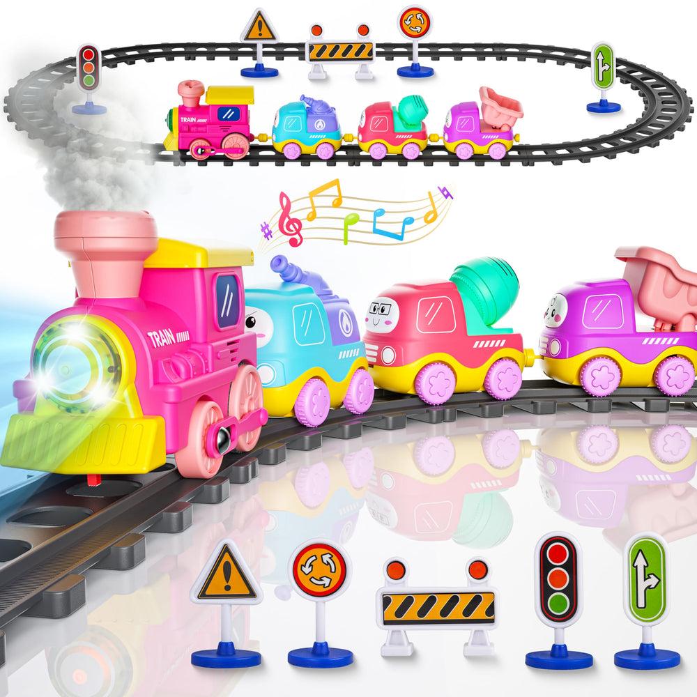 Funwee Steam Track locomotive with vivid lights for engaging pretend play.