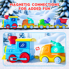 Funwee Steam Track Train curved tracks create flexible layouts and loops.