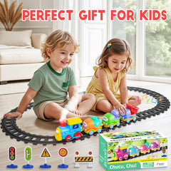 Funwee Steam Track Train straight tracks extend stable, easy-to-build sections.