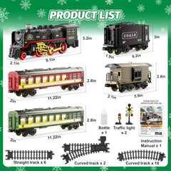 Funwee train set battery compartment powers lights, sound, and smoke.
