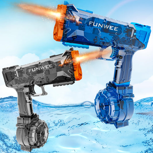 Funwee water gun 2-pack light up in action for energetic pool play.