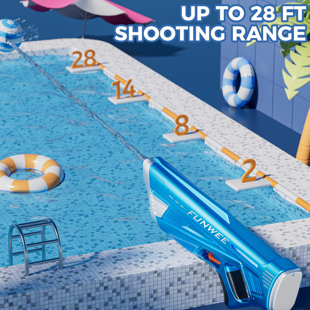 Funwee waterproof design protects electronics during poolside play.