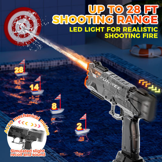 Funwee watergun burst-fire mode enables fast, immersive water battles