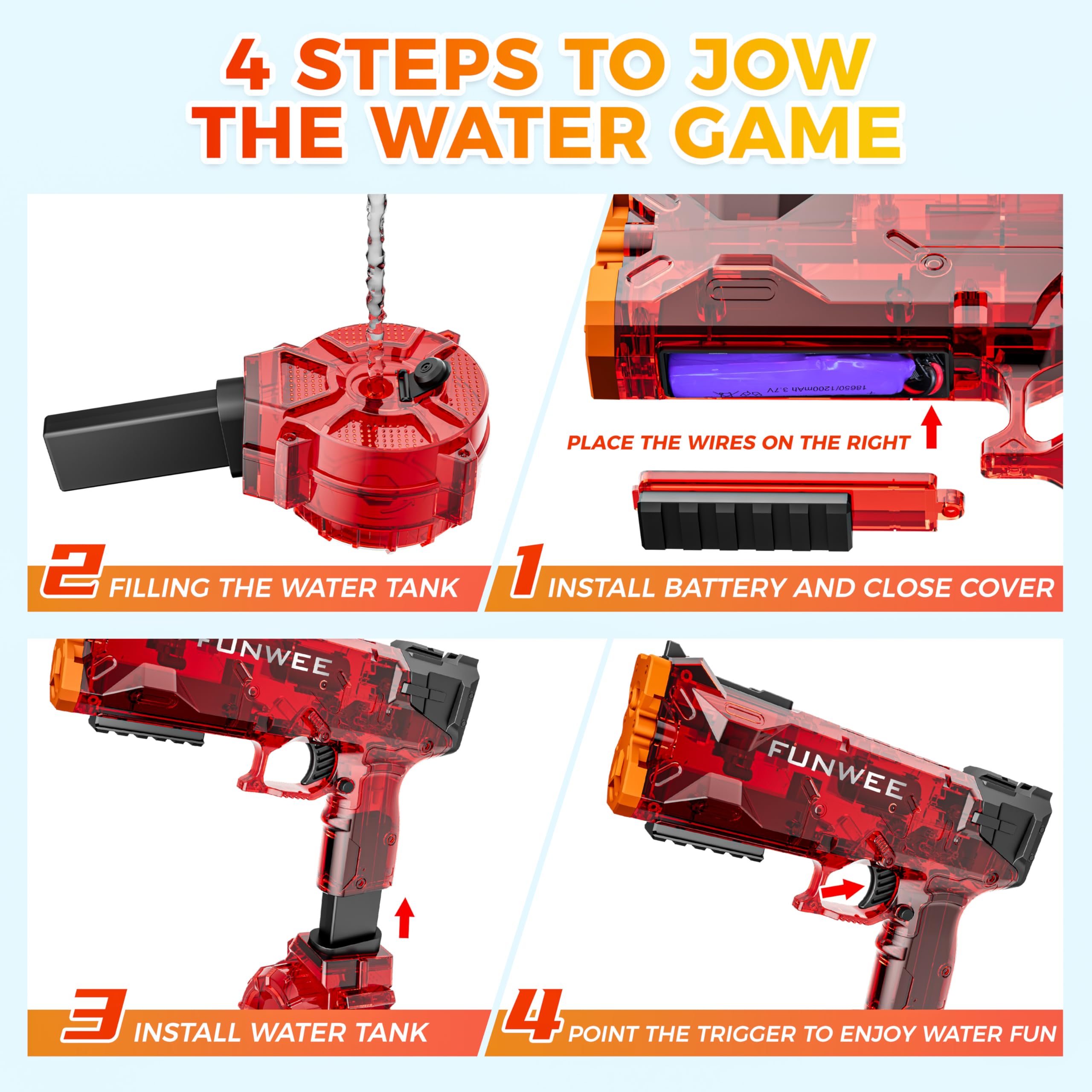 Funwee waterproof design protects electronics during pool party play