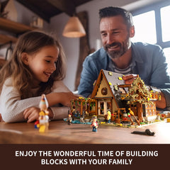FUNWHOLE A-Frame cabin night lighting enhances cozy atmosphere.