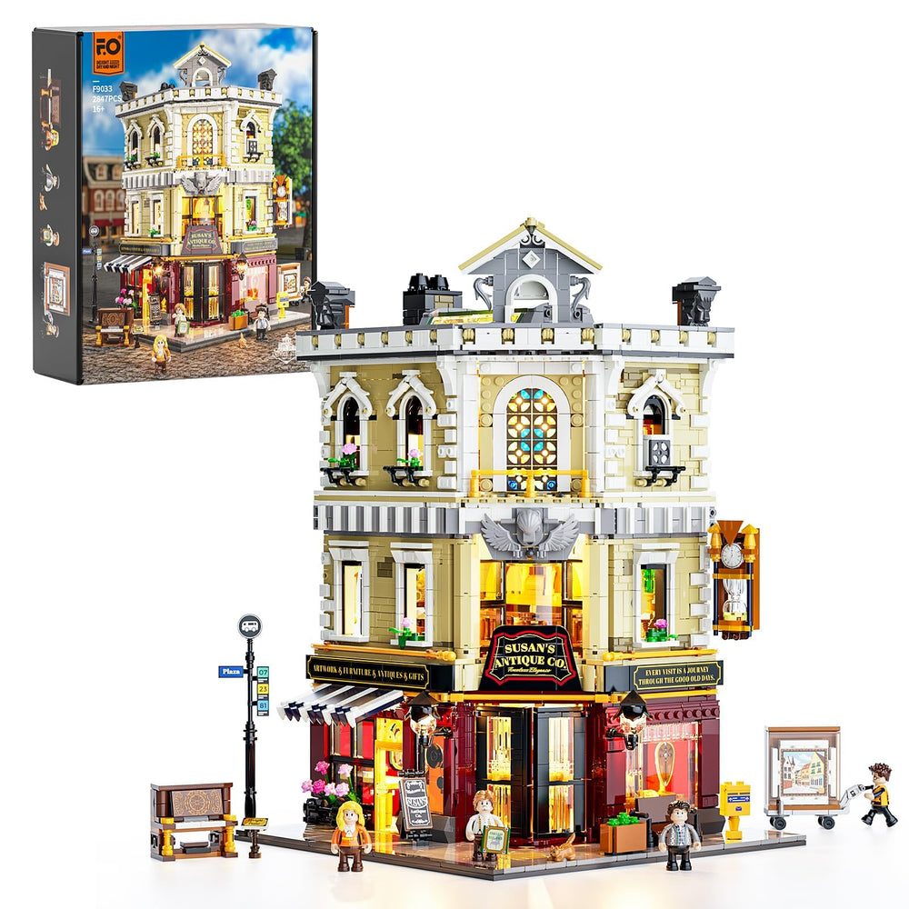 FUNWHOLE antique-store exterior glow to highlight the storefront display