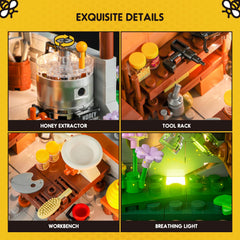FUNWHOLE Bee-Farm detachable trees and accessible interiors for easy setup.