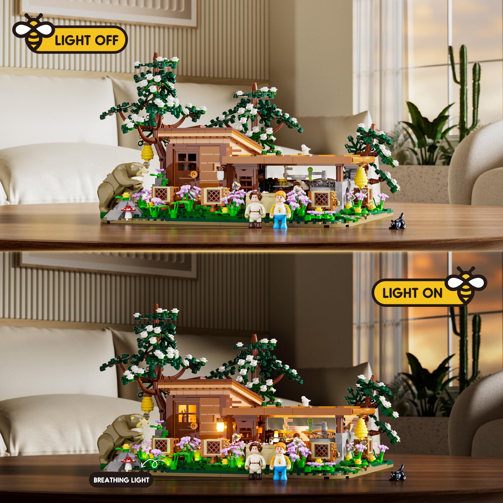 FUNWHOLE Bee-Farm honey workshop interior with interactive hive tools.