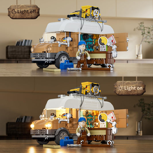 FUNWHOLE Carpentry Van cab light detail adds authentic lighting