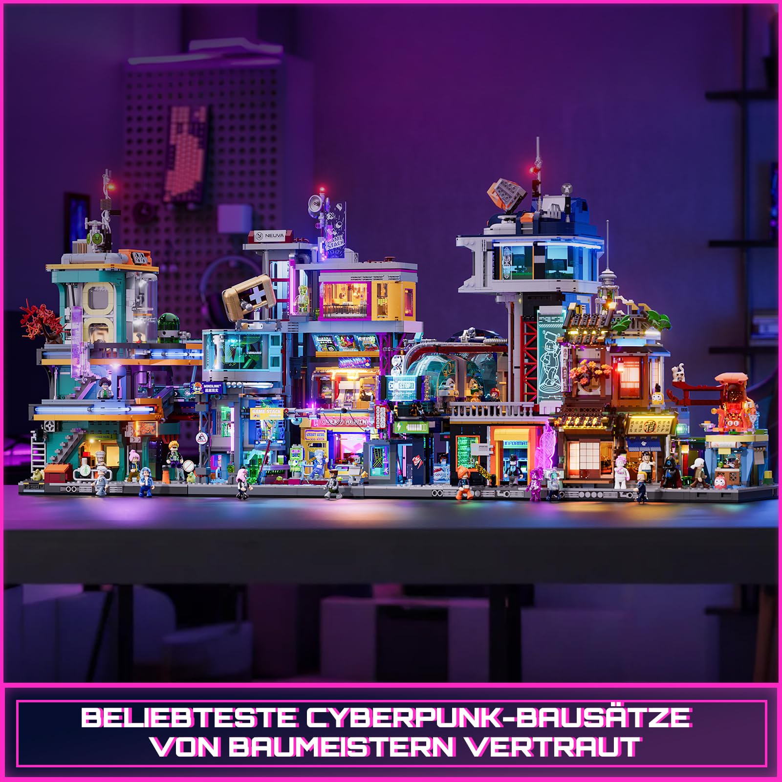 FunWHOLE Cyberpunk modular buildings allow easy reconfiguration for storytelling