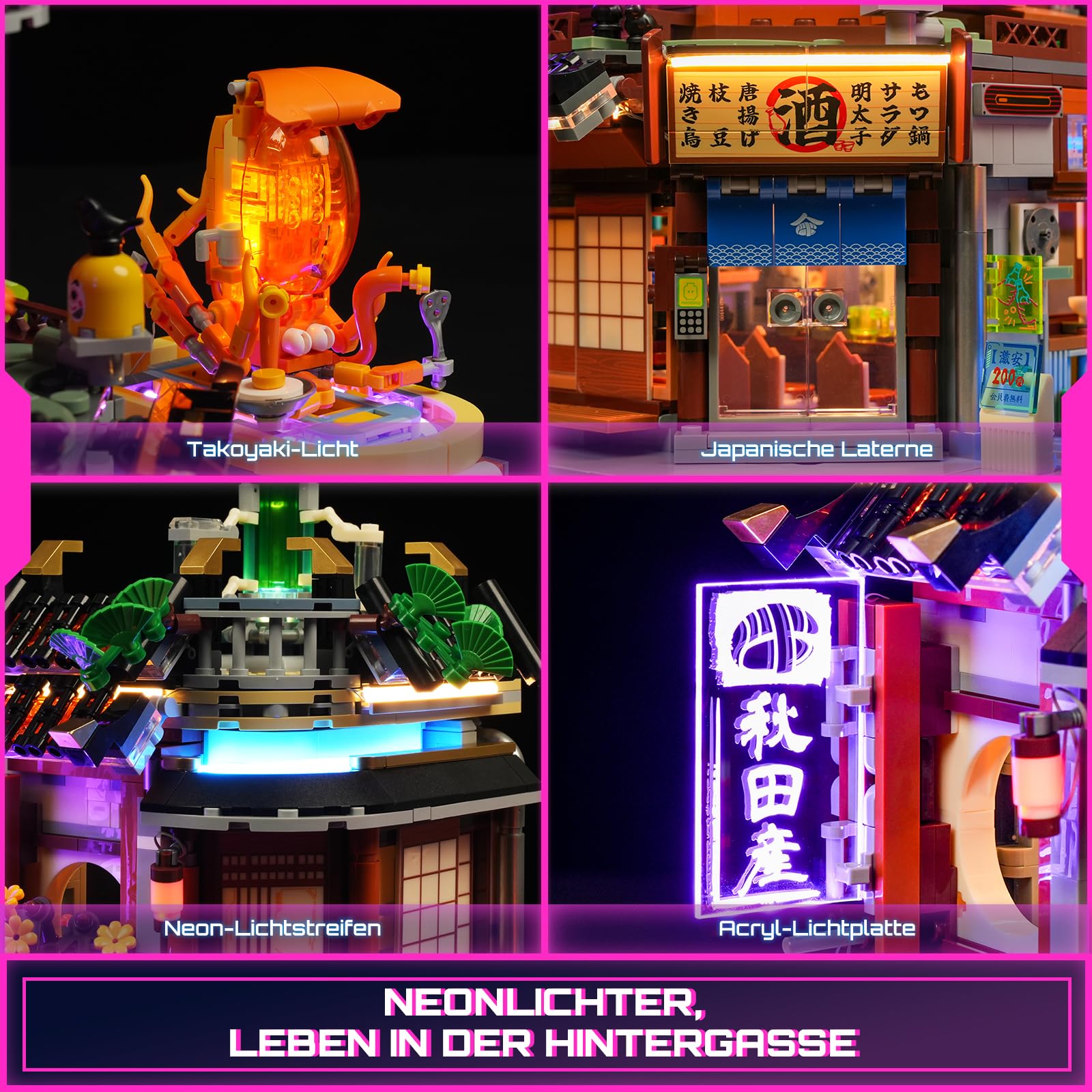 FunWHOLE Cyberpunk ramen shop detail inviting roof removal play and vending action