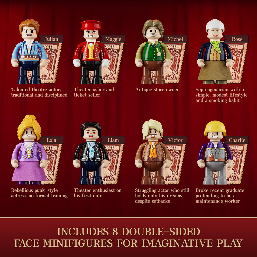 FunWHOLE eight mini-figures with expressive faces for interactive scenes.