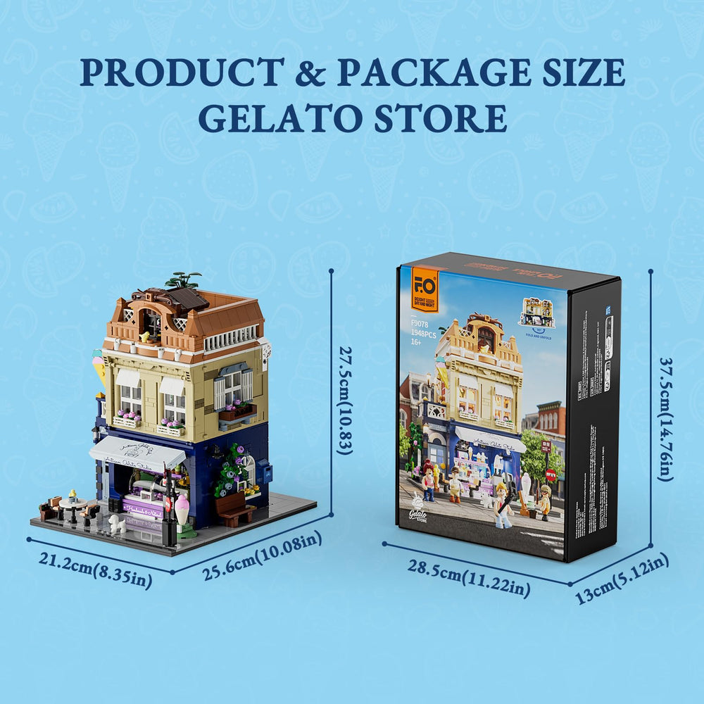 FUNWHOLE Gelato Store window and signage details add character and nostalgic charm