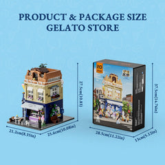 FUNWHOLE Gelato Store window and signage details add character and nostalgic charm