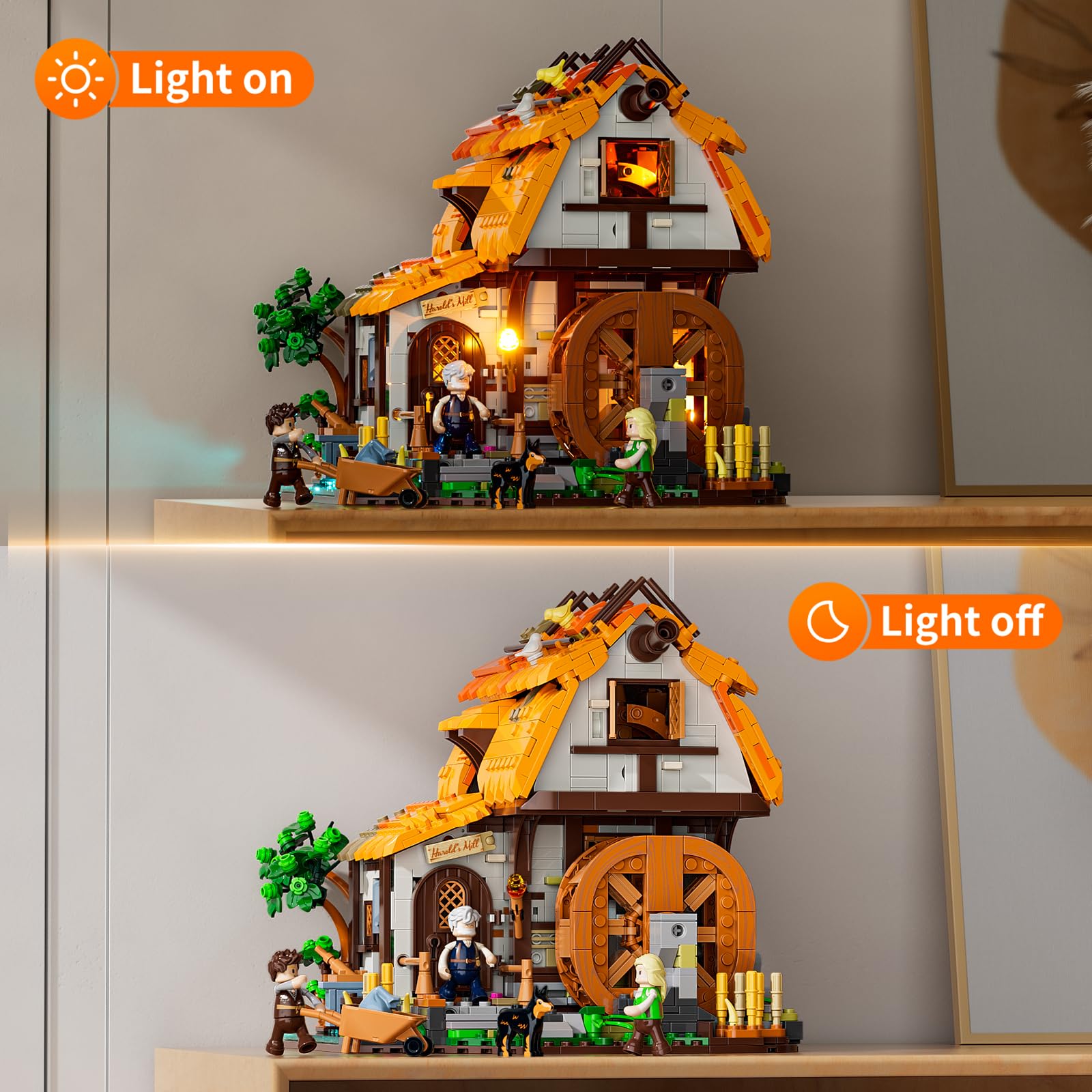 FUNWHOLE LED lighting adds warm ambience across the mill interior.