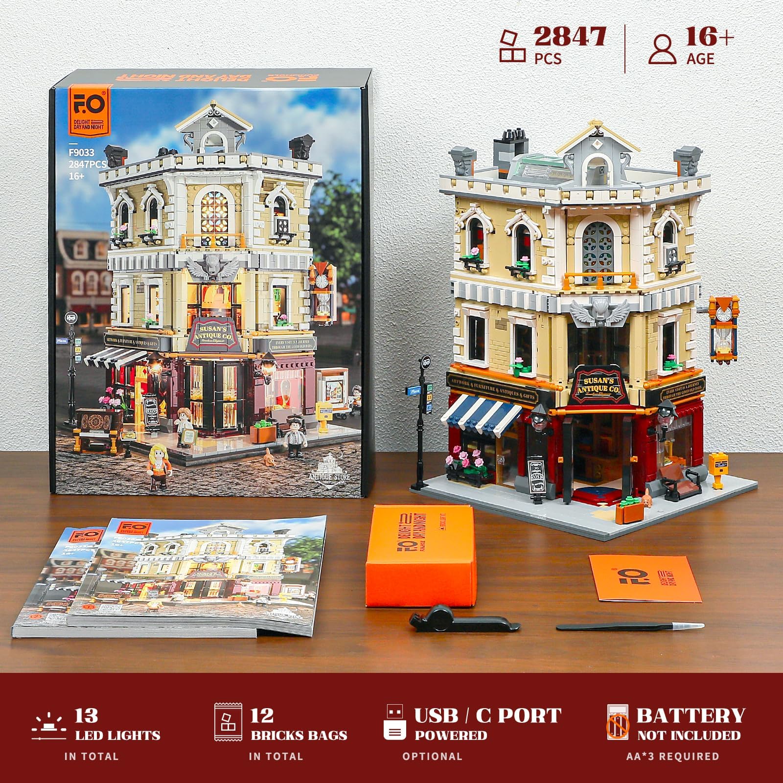 FUNWHOLE minifigures and kitten bring life to the storefront scene