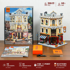 FUNWHOLE minifigures and kitten bring life to the storefront scene