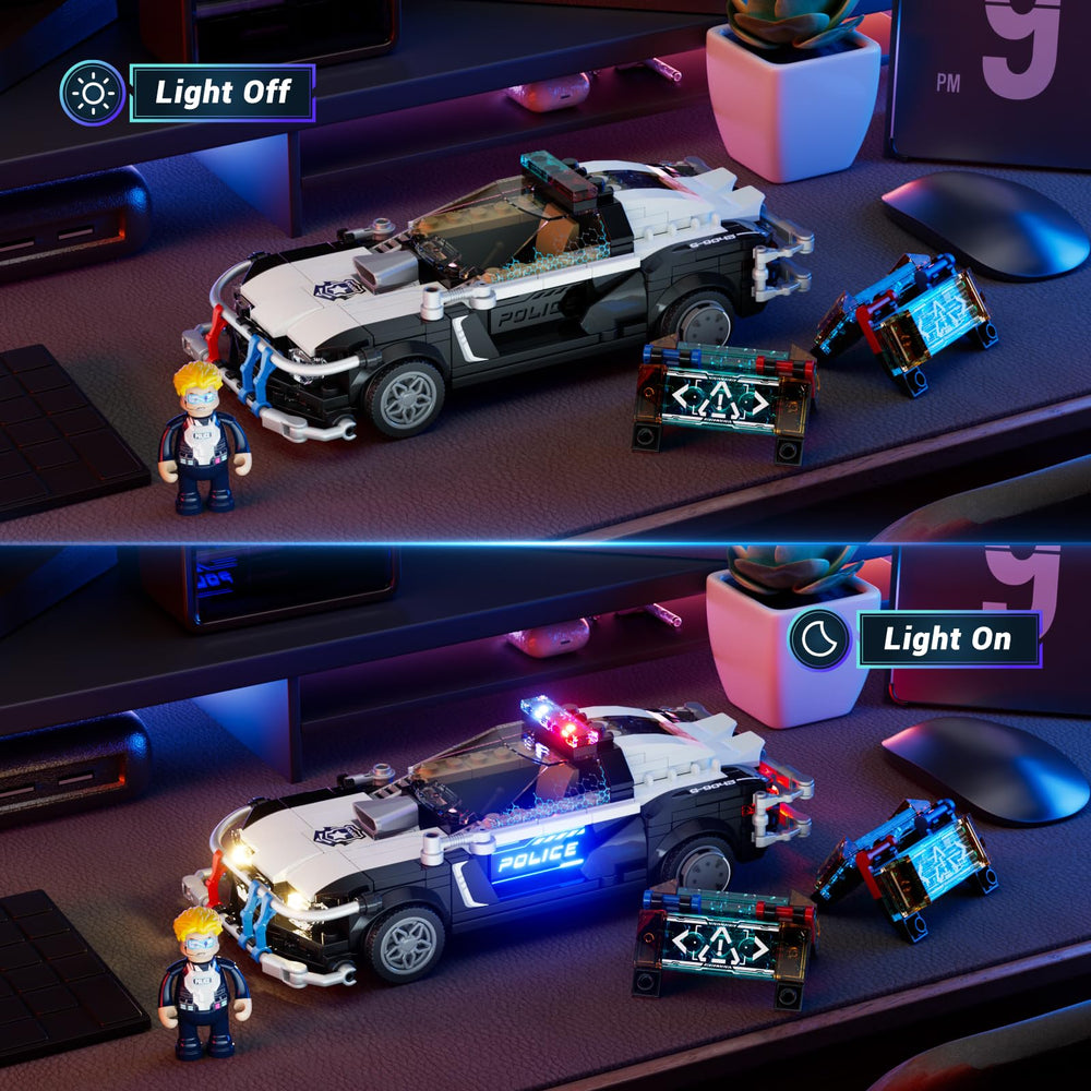 Funwhole officer figure included, lending detailed design to action-packed narratives.