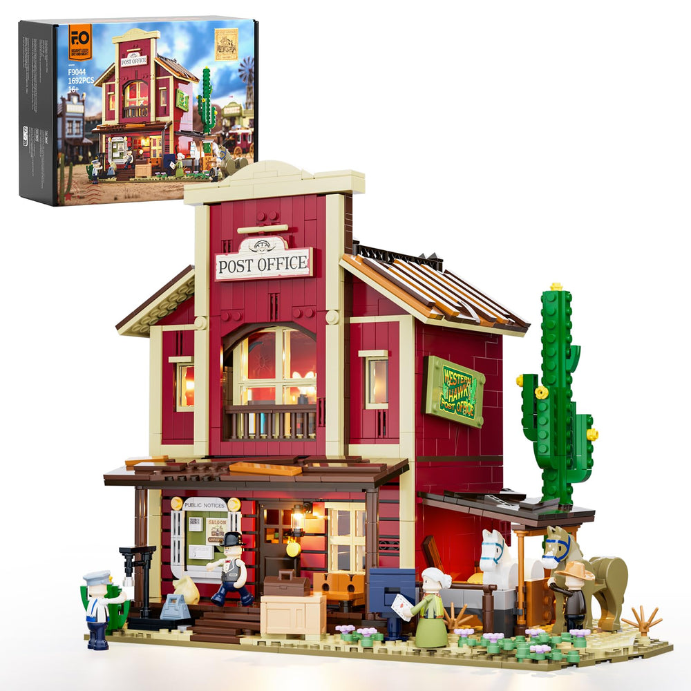 FUNWHOLE Old West Post Office front facade for classic display.