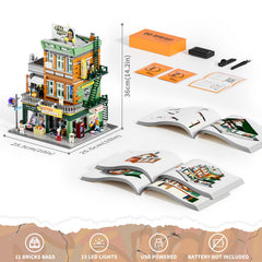 FUNWHOLE Record Store LED Lighting demonstrates bright ambiance for night-time diorama effects.