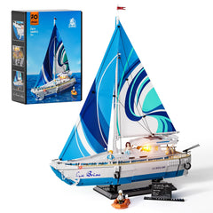 FUNWHOLE Sailboat La Brisa exterior detail highlights precise hull and sails for collectors.