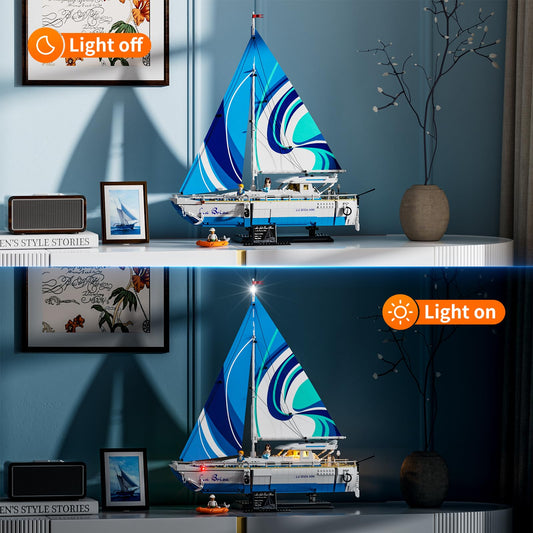 FUNWHOLE La Brisa lighting system creates authentic night display with realistic navigation lights.