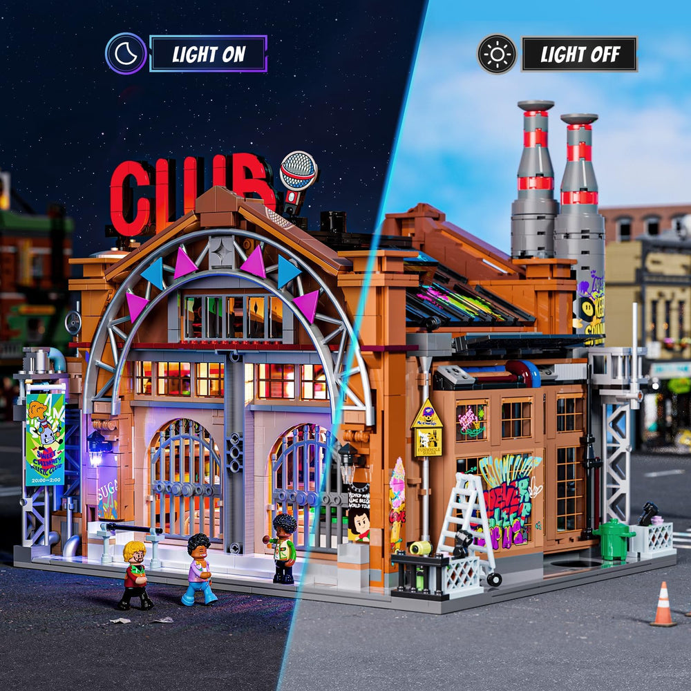 FUNWHOLE Street Fusion Club Stage Backdrop highlighting dynamic lighting for dramatic scenes.