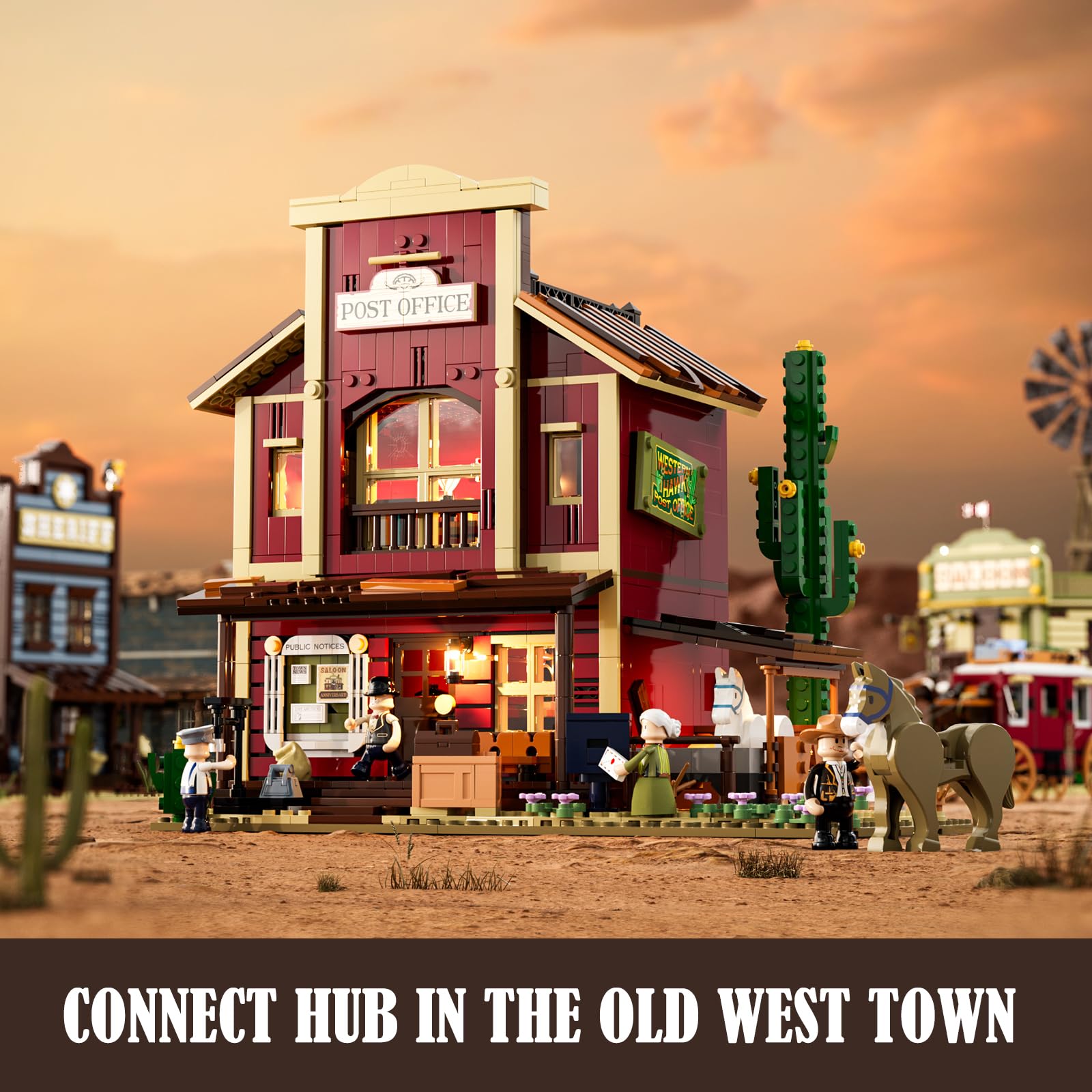FUNWHOLE Western town street scene with authentic era atmosphere.