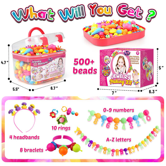FUNZBO snap pop beads necklace design boosts color recognition and pattern making.
