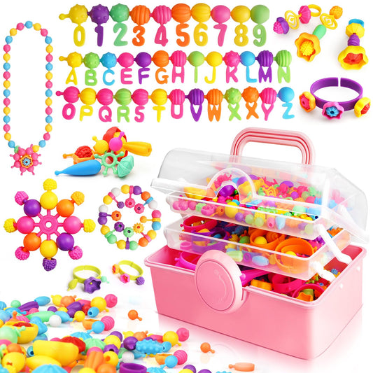 FUNZBO 850pcs pop beads colorful set for kids' jewelry projects