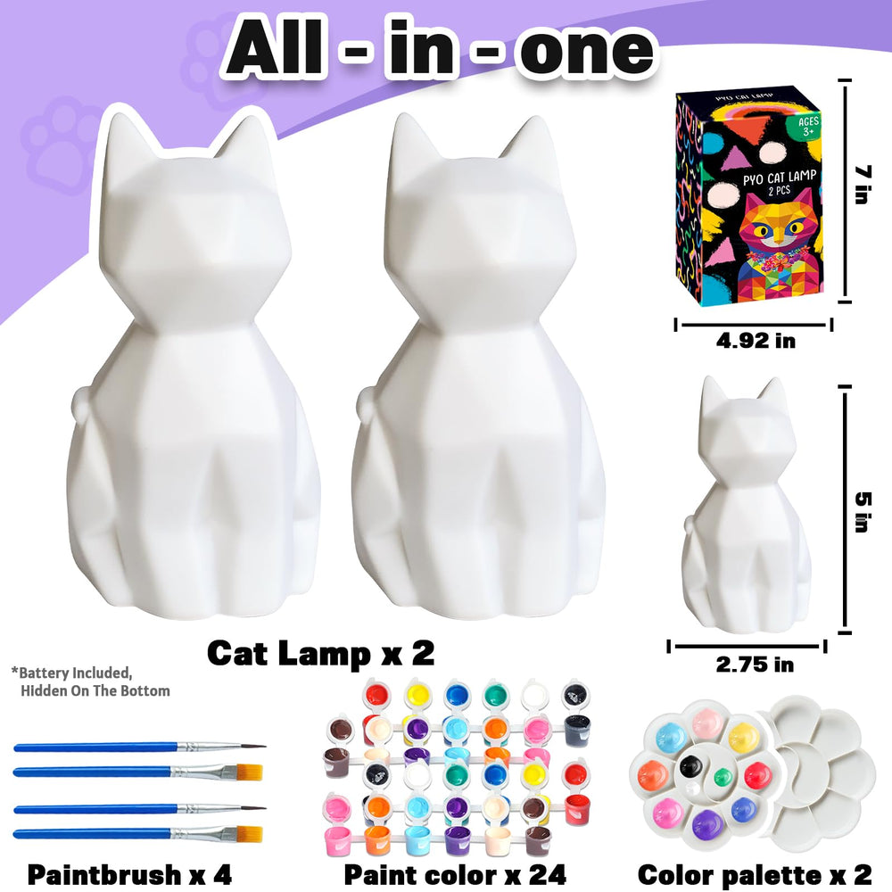 FUNZBO cat-lamp-paint-supplies-set helps kids explore color blending
