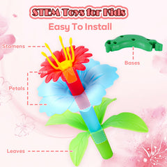Child builds with FUNZBO Flower Garden promoting imaginative play and motor skills