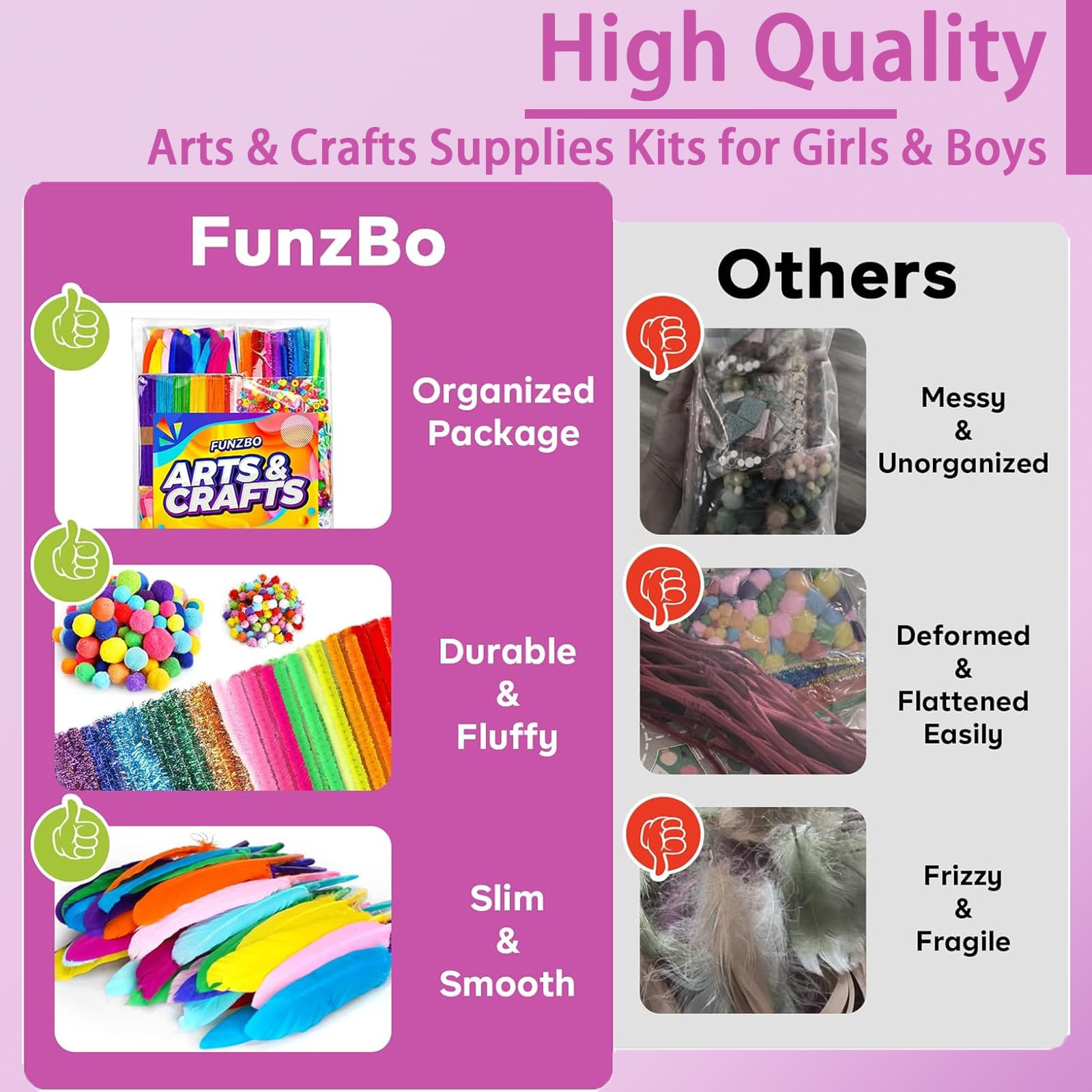 FUNZBO popsicle sticks kit for building crafts and simple DIY toys