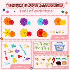 FUNZBO 36 petals enable varied flower shapes and colors.