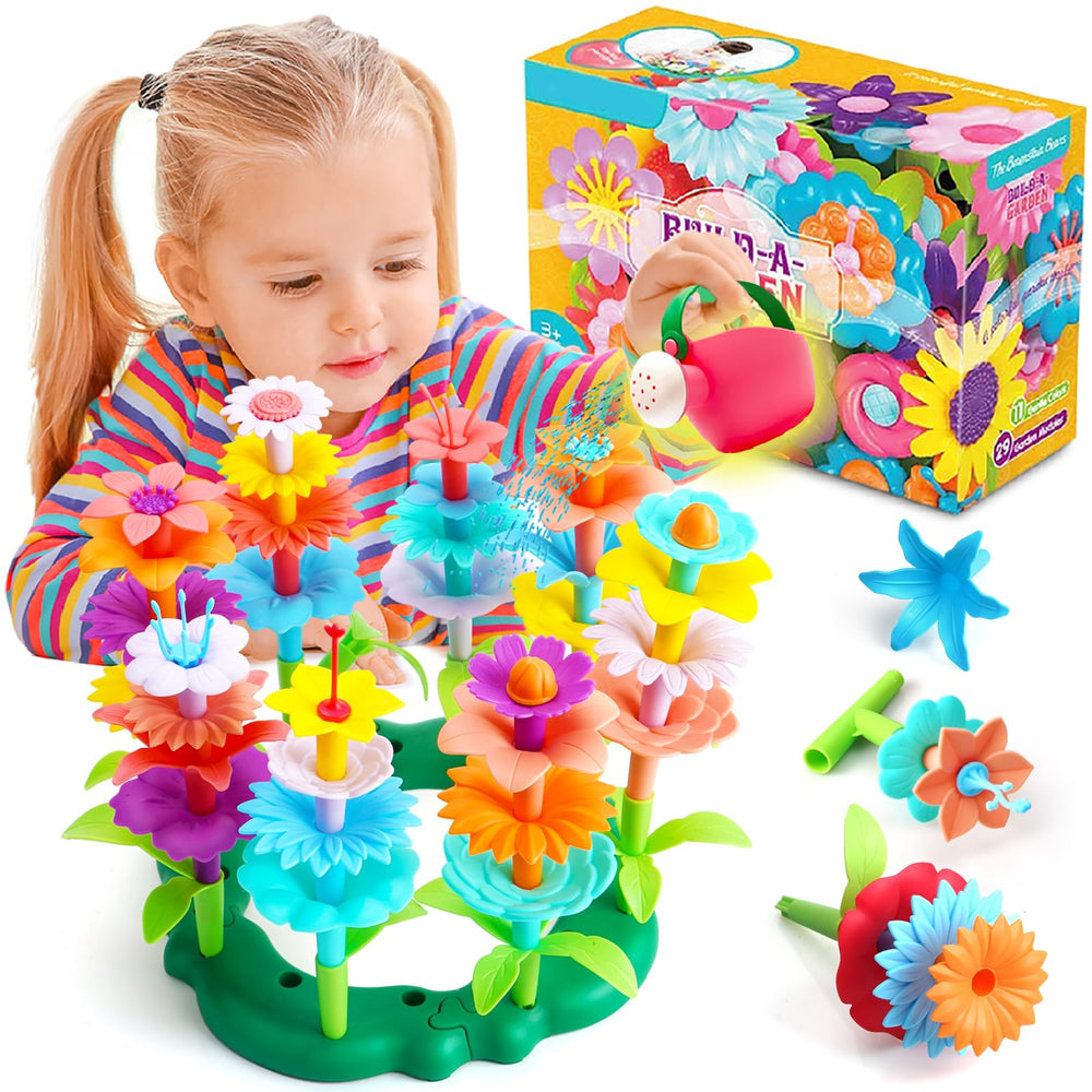 FUNZBO Flower Garden pieces showing secure connections for stable designs