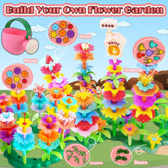 FUNZBO leaves and accessories support imaginative garden scenes and stacking.