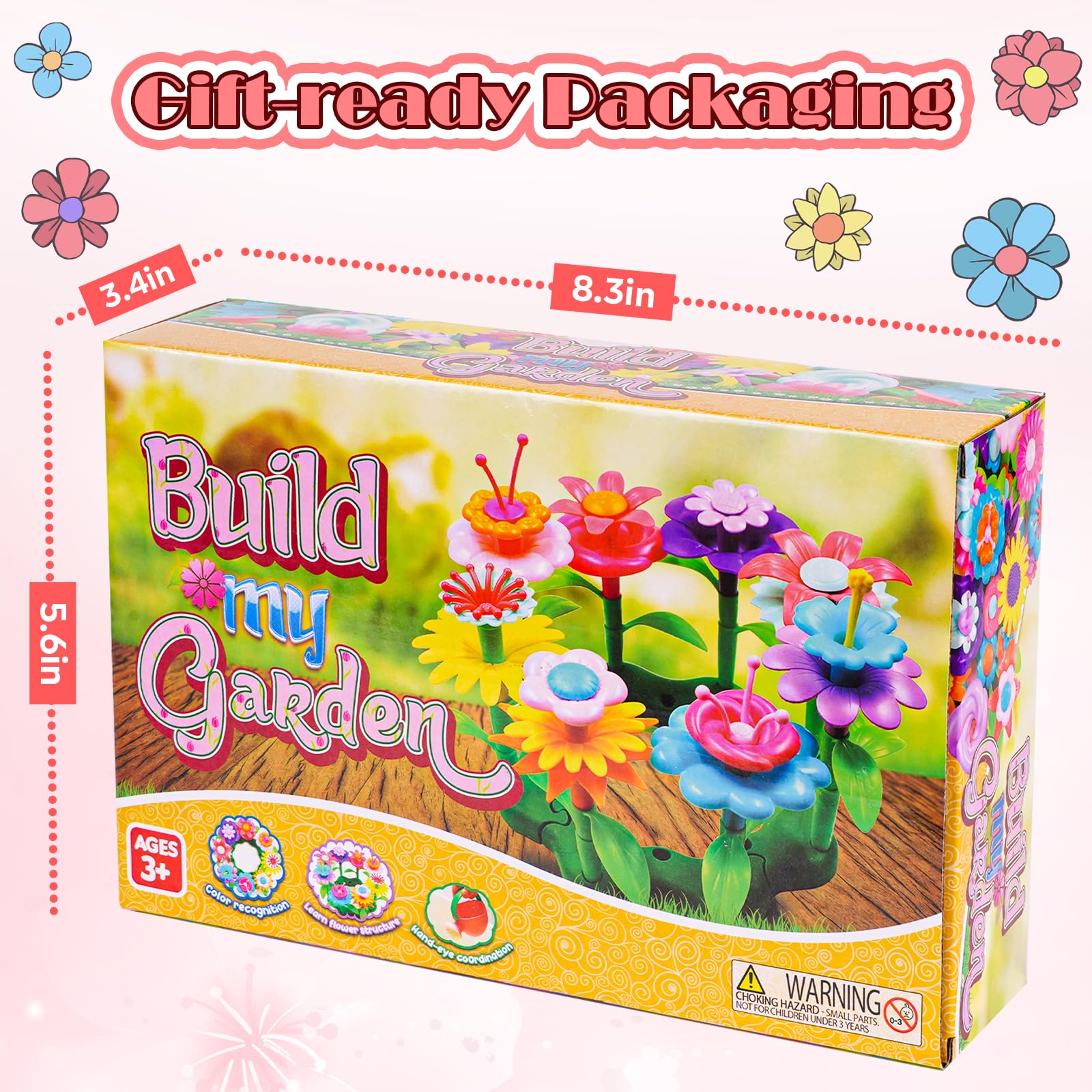 FUNZBO flower garden visuals encourage hands-on STEM play for early learners.