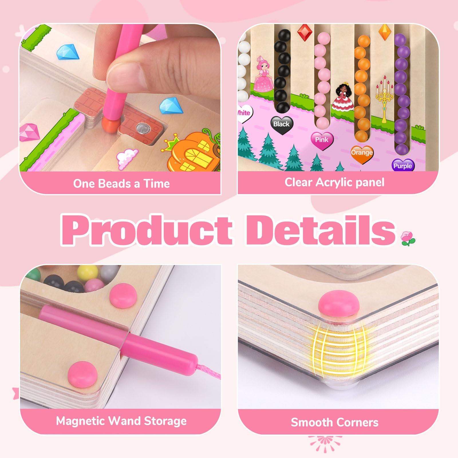 Funzooka portable wooden toy ideal for travel and quiet play at home.