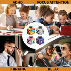 FUOOO desk-use fidget cube in action; supports focus during work or study.