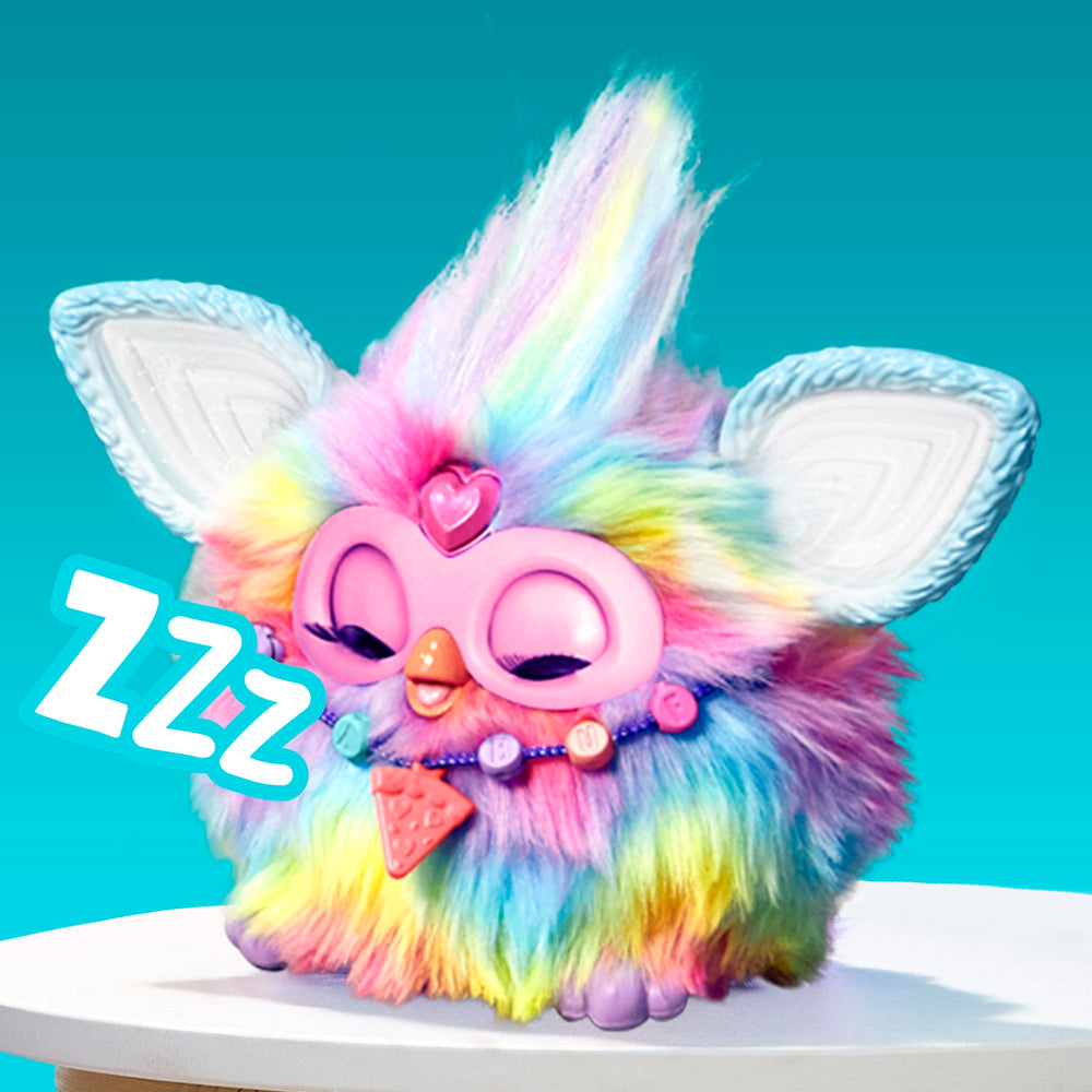 Furby Dance Party mode lights up sessions with music.