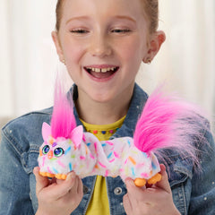 Furby DJ Furblets Berry-Cup-Cake heart gem music highlights interactive storytelling moments.