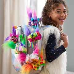 Furby DJ Furblets removable clip lets you attach to bags for travel.