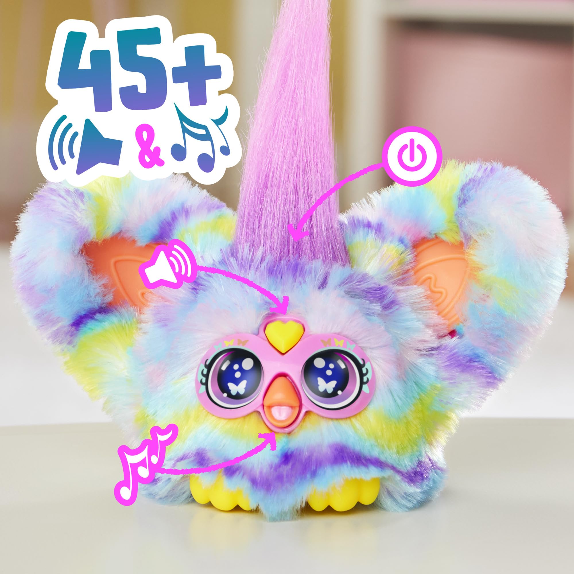 Furby Furblets Swee-Dee beak press triggers sound