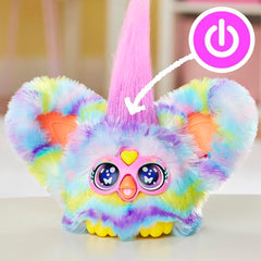 Furby Furblets Swee-Dee clipped onto a bag