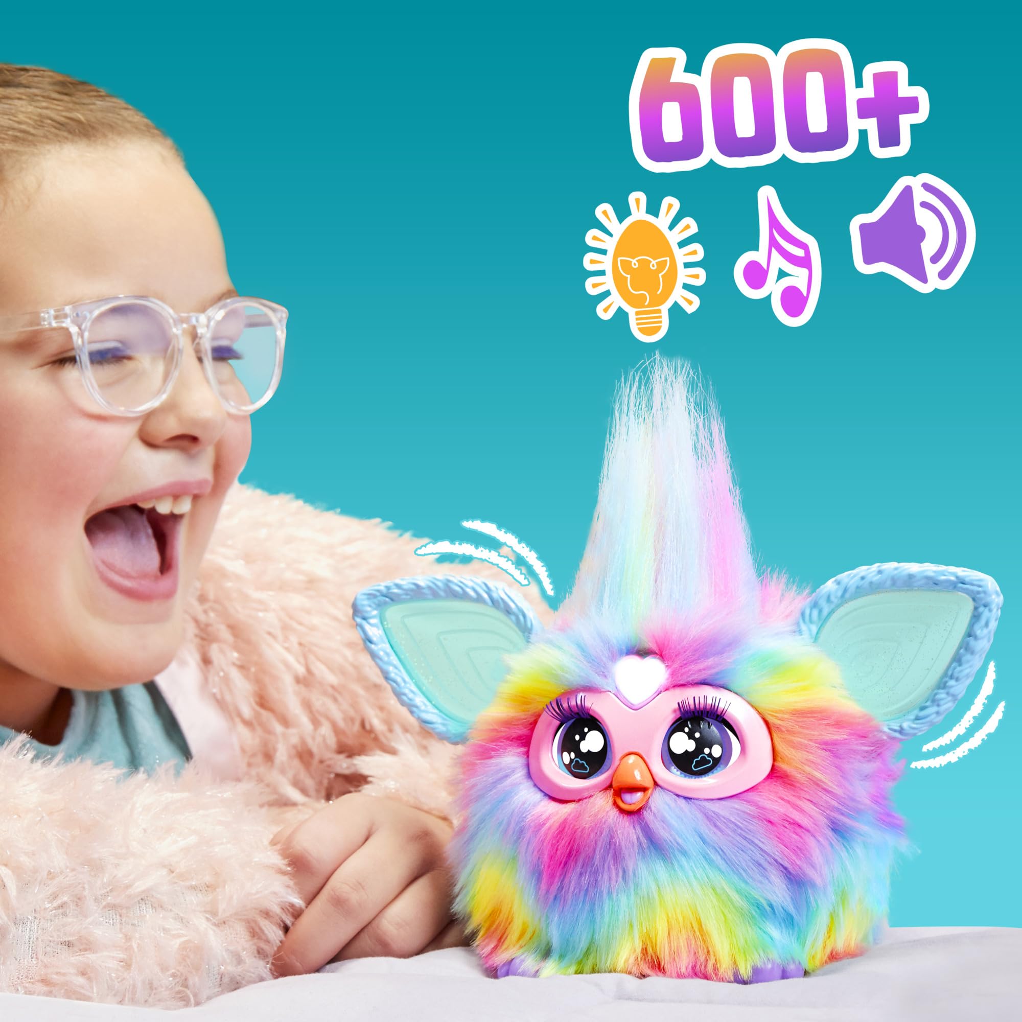 Furby heart gem activation triggers voice modes during play.